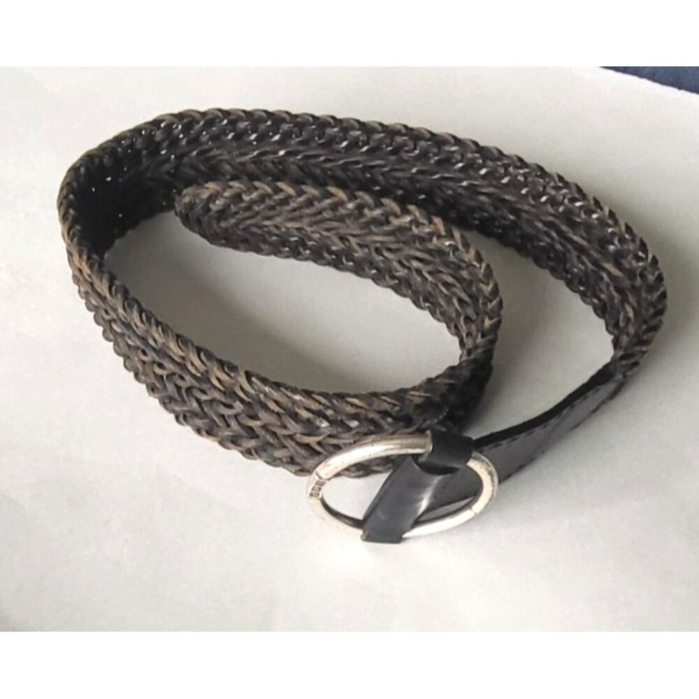 Ralph Lauren Double RL Braided Vintage Boho Leather Belt